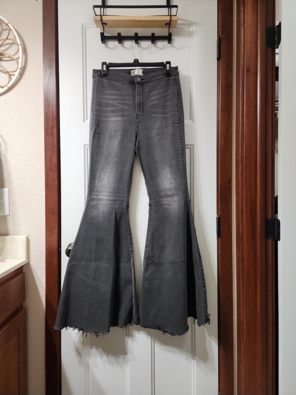 Free People Black Marque Flare Jeans